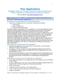 Free Applications