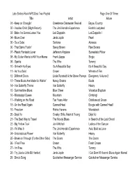 Late Sixties Rock MP3 Disc Two Playlist.Pdf
