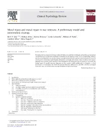 Moral Injury and Moral Repair in War Veterans: a Preliminary Model and Intervention Strategy