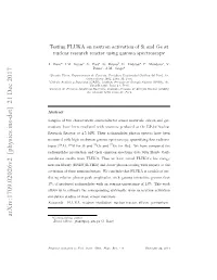 Testing FLUKA on Neutron Activation of Si and Ge at Nuclear Research Reactor Using Gamma Spectroscopy