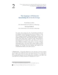The Languages of Melanesia: Quantifying the Level of Coverage