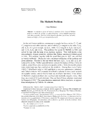 The Malfatti Problem