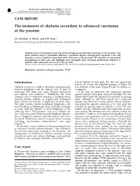 The Treatment of Chyluria Secondary to Advanced Carcinoma of the Prostate