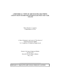A Historical View of Air Policing Doctrine : Lessons from the British Experience Between the Wars, 1919-1939