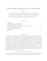 Baire Categories, Continuous Functions, and Approximations
