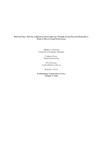 Blurred Lines: How the Collectivism Norm Operates Through Group Perceived Diversity to Boost Or Harm Group Performance