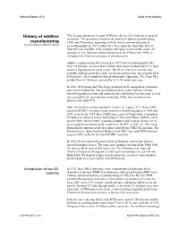 History of Additive Manufacturing