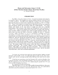 James and Astronomy (James 1:13-18): All the Christian Needs to Know About Solar Parallax Dr