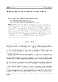 Mapping of Climatic Data in Northeast Thailand: Rainfall