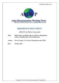 Medical Device Software Regulation Software Qualification And
