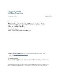 Nietzsche, Unconscious Processes, and Non-Linear Individuation" (2011)