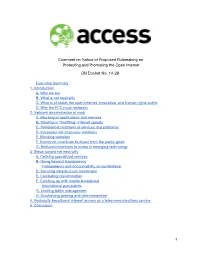 Notice of Proposed Rulemaking on Protecting and Promoting the Open Internet