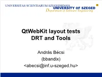 Qtwebkit Layout Tests DRT and Tools