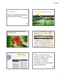 Chapter 9 'Getting Things Done' 'Allen's Core Principles