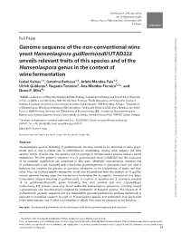 Genome Sequence of the Non-Conventional Wine