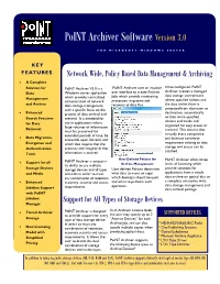 Point Archiver Software Version 3.0