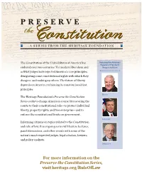 Preserve the Constitution Series