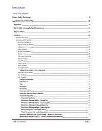 Table of Contents Power Suite Overview ______9