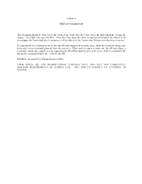 Writ of Possession