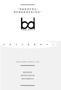 “Borders/ Debordering”