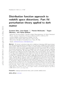 Distribution Function Approach to Redshift Space Distortions