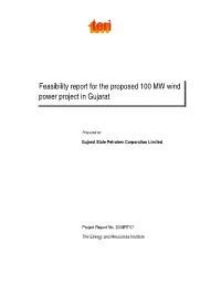 Feasibility Report for the Proposed 100 MW Wind Power Project in Gujarat