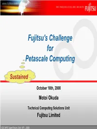 Fujitsu's Vision for High Performance Computing