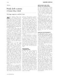 Hindu Birth Customs but Often Also Differ Between Castes