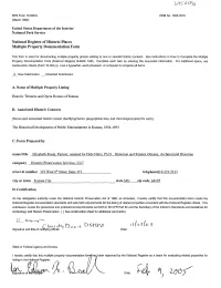 National Register of Historic Places Multiple Property Documentation Form