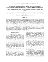 Natural Nest Characteristics of Apis Mellifera Jemenitica (Hymenoptera; Apidae) and Its Implications in Frame Hive Adoption