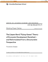 Flying-Geese” Theory of Economic Development Revisited— and Reformulated from a Structuralist Perspective