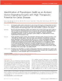Identification of Pseudolysin (Lasb)