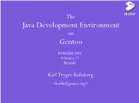 Java Development Environment Gentoo