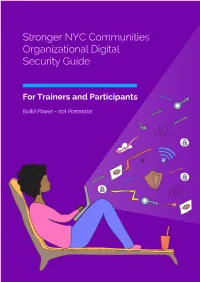 Stronger NYC Communities Organizational Digital Security Guide