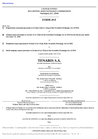 TENARIS S.A. (Exact Name of Registrant As Specified in Its Charter)
