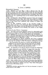 V. Possible Associations Between Jack Ruby and Organized Crime
