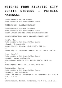 Weights from Atlantic City Curtis Stevens – Patrick Majewski