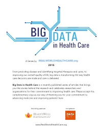 Big Data in Health Care