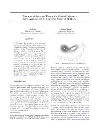 Dynamical Systems Theory for Causal Inference with Application to Synthetic Control Methods