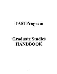 Table of Contents Theoretical and Applied Mechanics at Northwestern University