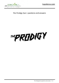 The Prodigy Quiz: Questions and Answers