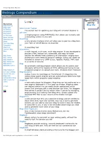 Weblogs Compendium Home | Contact Blog Tools
