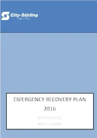 Emergency Recovery Plan 2016 (Public Version)