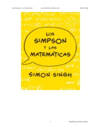 Los Simpson Y Las Matematicas Simon Singh