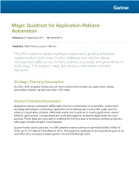Magic Quadrant for Application Release Automation