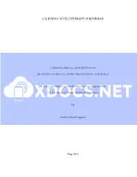 Phonological Description of Huasteca Nahuatl from Chicontepec