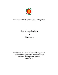 Standing Orders Disaster
