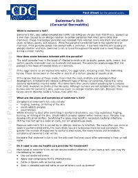 Swimmer's Itch Fact Sheet