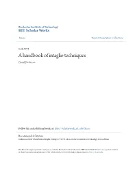 A Handbook of Intaglio Techniques David Dickinson