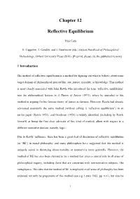 Chapter 12 Reflective Equilibrium